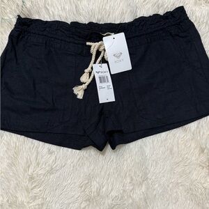 Roxy High Waist Black Shorts with Lightweight Comfort Size M